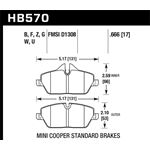 Hawk Performance DTC-30 Brake Pads (HB570W.666)