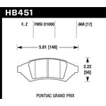 Hawk Performance HPS Brake Pads (HB451F.668)