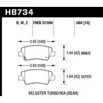 Hawk Performance DTC-30 Brake Pads (HB734W.584)