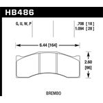 Hawk Performance DTC-70 Disc Brake Pad (HB486U.708