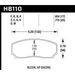 Hawk Performance HPS 5.0 Disc Brake Pad (HB110B.65