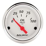 AutoMeter Arctic White 52mm 0-100 PSI Short Sweep