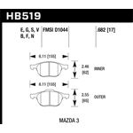 Hawk Performance HP Plus Brake Pads (HB519N.682)