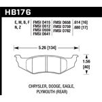 Hawk Performance Black Brake Pads (HB176M.680)