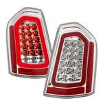 Anzo LED Taillights w/ Chrome Sequential Lens; Pair (321344)