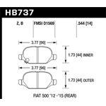 Hawk Performance HPS 5.0 Brake Pads (HB737B.544)