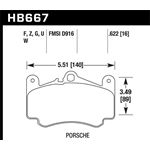 Hawk Performance Performance Ceramic Brake Pads (H