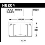 Hawk Performance HP Plus Brake Pads (HB204N.615)