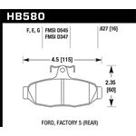Hawk Performance HPS 5.0 Brake Pads (HB580B.627)