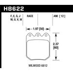 Hawk Performance Black Disc Brake Pad (HB622M.550)