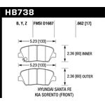 Hawk Performance HPS 5.0 Brake Pads (HB738B.662)