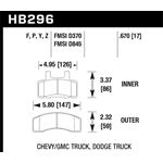 Hawk Performance LTS Brake Pads (HB296Y.670)