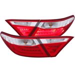 ANZO 2015-2016 Toyota Camry LED Taillights Red/Cle