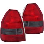 ANZO 1996-2000 Honda Civic Taillights Red/Smoke (2