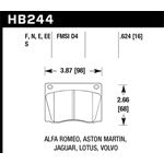 Hawk Performance HT-10 Brake Pads (HB244S.624)