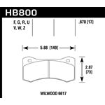 Hawk Performance DTC-70 Disc Brake Pad (HB800U.670