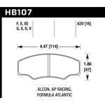 Hawk Performance Blue 9012 Disc Brake Pad (HB107E.