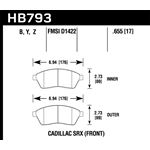 Hawk Performance HPS 5.0 Brake Pads (HB793B.655)