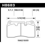 Hawk Performance HPS 5.0 Brake Pads (HB683B.651)