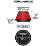 AEM DryFlow Filter (21-2073DK)