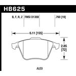 Hawk Performance Street Brake Pads (HB625N.760)