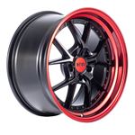 F1R F105 19x10.5 - Gloss Black/ Red Lip Wheel-3
