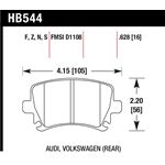 Hawk Performance HPS 5.0 Brake Pads (HB544B.628)