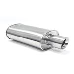 Blox Racing 3in SS SL Sport Muffler w/Double Wall