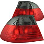 ANZO 2000-2003 BMW 3 Series E46 Taillights Red/Smo