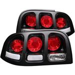 ANZO 1994-1998 Ford Mustang Taillights Black (2210