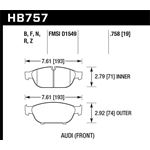 Hawk Performance HPS 5.0 Brake Pads (HB757B.758)
