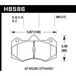 Hawk Performance HPS 5.0 Disc Brake Pad (HB586B.66