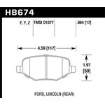 Hawk Performance HPS 5.0 Brake Pads (HB674B.664)