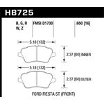 Hawk Performance HPS 5.0 Brake Pads (HB725B.650)