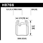 Hawk Performance DTC-60 Brake Pads (HB766G.624)