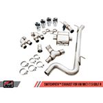 AWE SwitchPath Exhaust for MK7 Golf R - Chrome Sil
