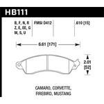 Hawk Performance Black Brake Pads (HB111M.610)