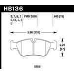 Hawk Performance Blue 9012 Brake Pads (HB136E.690)