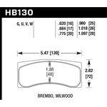 Hawk Performance DTC-70 Disc Brake Pad (HB130U.775