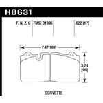 Hawk Performance HPS 5.0 Brake Pads (HB631B.622)