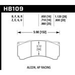 Hawk Performance DTC-60 Disc Brake Pad (HB109G.980