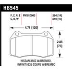 Hawk Performance DTC-60 Brake Pads (HB545G.564)