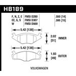 Hawk Performance Blue 9012 Brake Pads (HB189E.550)