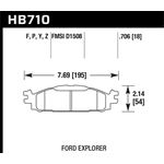 Hawk Performance HPS Brake Pads (HB710F.706)