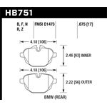 Hawk Performance HPS Brake Pads (HB751F.675)