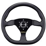 Sparco L360 Racing Steering Wheel, Black Leather (