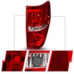 Anzo Tail Light Assembly; Red/Clear Lens; w/o Bu-3