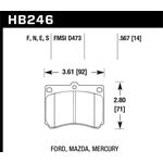 Hawk Performance HPS Brake Pads (HB246F.567)
