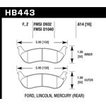 Hawk Performance HPS Brake Pads (HB443F.614)