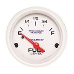 AutoMeter Marine White Gauge 2-1/16in Electric Fue